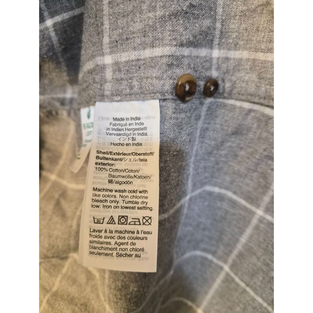 J Crew Slim Untucked Gray Plaid Flannel Spring Soft Brushed Twill Minimalist - Picture 6 of 11
